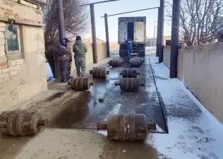 Зимняя поставка автомобильных весов в Волгоградску...