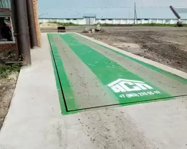 Установка новых автомобильных весов на старом мест...